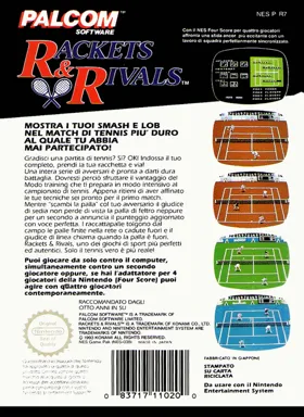 Rackets & Rivals (Europe) box cover back